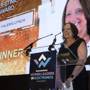 Dr Valerie Lynch awarded life-time achievement award for her contribution to electronics [credit: Electronics Weekly]